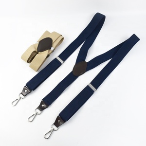 Meetee SP101 3,5*120cm accesorios de ropa para hombres adultos hebilla de gancho de 3 clips <span class=keywords><strong>con</strong></span> cabeza de cuero correa ajustable informal en forma de Y - Product Image 6
