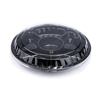 Fournisseur chinois de boîtes d'emballage jetables en PET pour salades et fruits, boîte à salade ronde en plastique à compartiments multiples avec couvercle