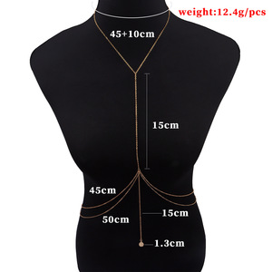 Sexy Körperkette Harness <span class=keywords><strong>Bodychain</strong></span> für Frauen Bauch Taille Bikini Kette Damen Bodysuit Schmuck Mädchen Mode Boho Strand Schmuckstücke - Product Image 4