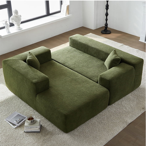Sofá Modular em L de Bouclé, Sofá Compactado a Vácuo, Conjunto de Sofá Seccional com Assento Profundo para Móveis de Sala de Estar - Product Image 6