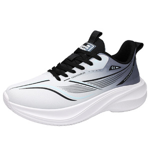 Fashionrun – chaussures de course en maille pour hommes, respirantes, sportives, à bout rond, à lacets, semelle épaisse, décontractées, pour l'extérieur, été - Product Image 5