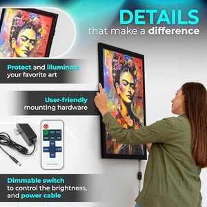 16x24 Đen <span class=keywords><strong>LED</strong></span> Backlit Movie Poster Khung hộp đèn cho tường nghệ thuật hình ảnh kỹ thuật số biển đèn quảng cáo - Product Image 2