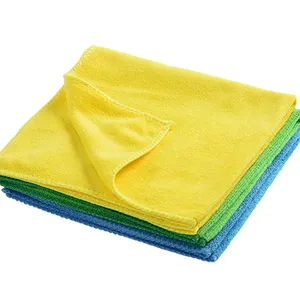 Fabbricazione prodotto per la pulizia della casa poliestere colorato 16 "X16" asciugamano asciutto autolavaggio panno pulito straccio asciugamano per la pulizia in microfibra