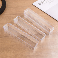 Boîte en plastique transparente en acrylique, longue et rectangulaire, avec couvercle, multi-usages, pour le stockage des aliments, des pâtisseries, des friandises, des cadeaux, écologique