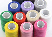 Kit benang jahit tangan DIY poliester 12 warna 100% Kit kombinasi buatan tangan untuk proyek jahit