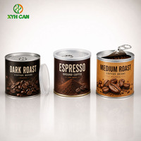 Boîte à café personnalisée en usine pour le stockage de grains de café et de poudre moulue, boîte en fer blanc, vente en gros, fournisseur direct