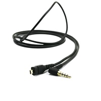 Cordon de câble audio auxiliaire de remplacement de 1.5m pour la gaine en PVC du casque Steelseries Arctis 3/5/7/Pro avec connecteur de 3.5mm