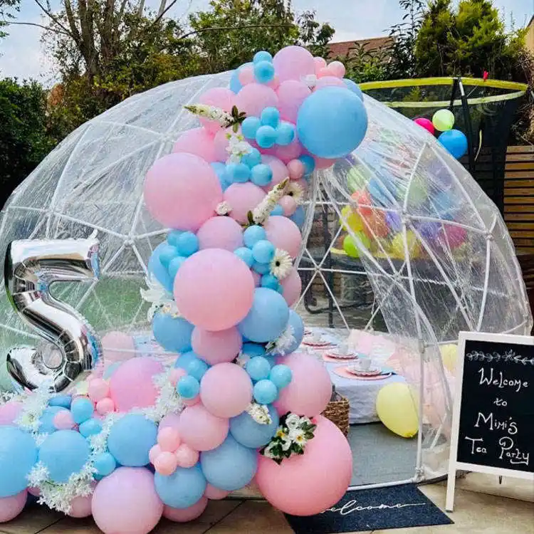 Trắng bouncy nhà bong bóng cho trẻ em chơi với nhảy trong suốt PVC Inflatable bong bóng LềU Nhà cho bên ngoài trời với logo