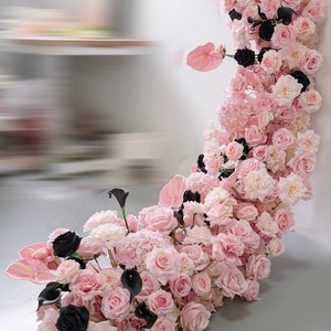 人造丝长串粉色黑色花串婚礼万圣节新年装饰现代风格手工DIY - Product Image 4