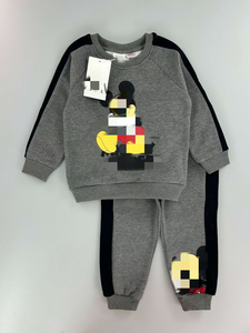 Thiết Kế Mới Phim Hoạt Hình Trẻ Em Mặc Chàng Trai O Cổ Tops + Chạy Bộ Trẻ Em Của Quần Áo Bộ Đàn Hồi Eo 2 Pcs Cậu Bé Bộ - Product Image 4