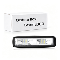 Barre lumineuse de travail LED de 6 pouces, 48W, 12V, 24V, lampe de conduite tout-terrain pour camion, SUV, ATV, UTV, bateau, voiture, lumière auxiliaire