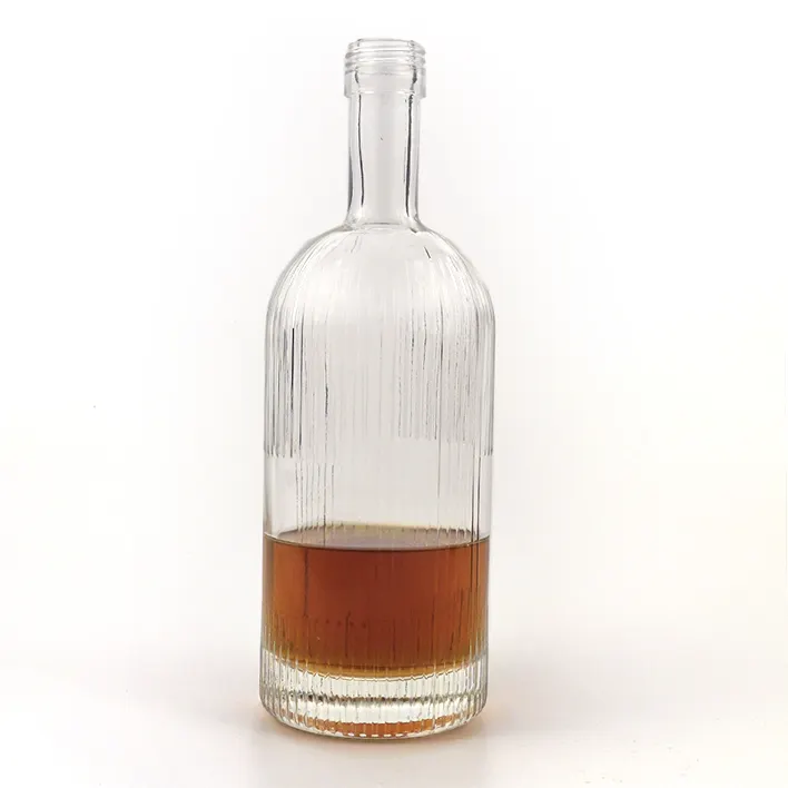 500Ml 700Ml Tùy Chỉnh Bán Buôn Trong Suốt Vodka Whiskey Chai Thủy Tinh