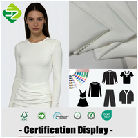 Organischer Gestrickter Yoga-Bekleidungsstoff Jersey 290GSM Atmungsaktiv Dehnbar Schwergewichtig für Bekleidung