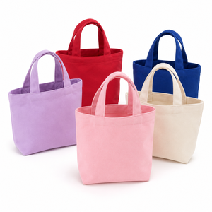 Bolsa de Lona Pequeña Ecológica Personalizada, Suministro de Fábrica, Linda Bolsa de Lona Mini para Almacenamiento al por Mayor, Bolsa de Mano de Algodón para Boutique, Fiestas Infantiles - Product Image 2