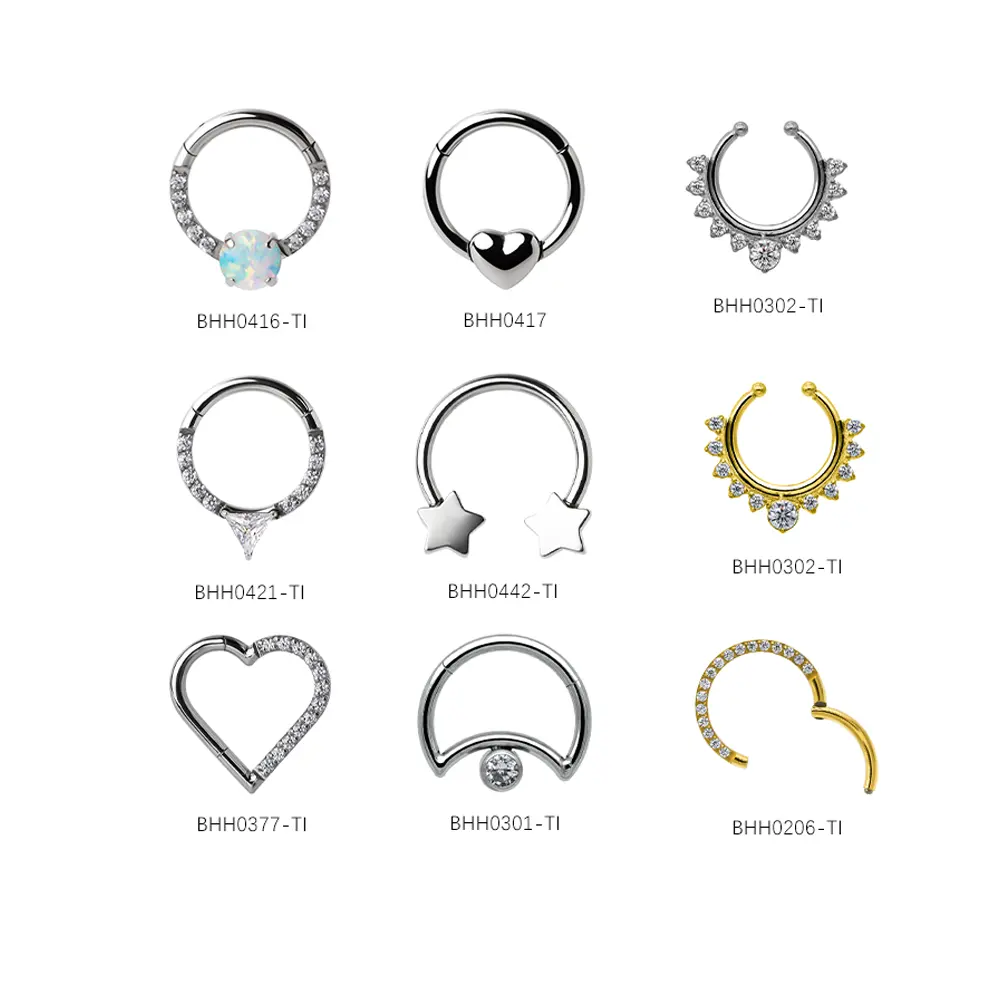Fashion Piercing gioielli titanio segmento setto anello e finto naso anello