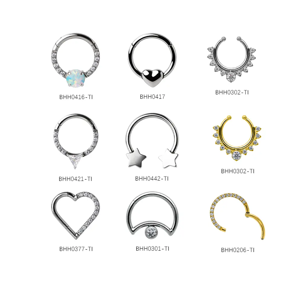 Fashion Piercing Jewelry Titanium Segment Septum Ring and Fake Nose Ring