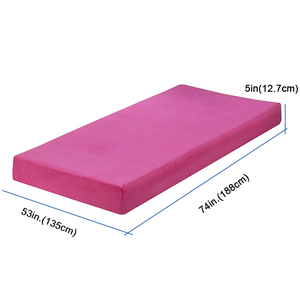 Đôi kích thước duy nhất màu hồng được Enfant lmattress Pad <span class=keywords><strong>cot</strong></span> trẻ em đồ nội thất phòng ngủ & bé nôi với bộ nhớ bọt nệm cho khách sạn sử dụng - Product Image 3