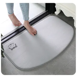 (CHAKME) Wholesale eco-friendly anti-slip half round funny memory bath mat