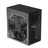Alimentation électrique de bureau/serveur GREENLEAF 80 Plus certifiée ATX 500W, PFC actif, 100-240V AC, ventilateur noir de 120 mm, cordon d'alimentation de 1,2 m, 20+4 broches