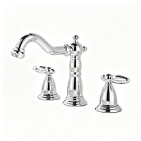 Robinet de salle de bain vintage à double poignée, robinet traditionnel à 3 trous, robinet de salle de bain classique américain
