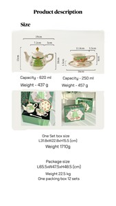 Giáng sinh đáng yêu thiết kế gốm Tea-For-One ấm trà và cup Set cà phê Tea Cup - Product Image 6