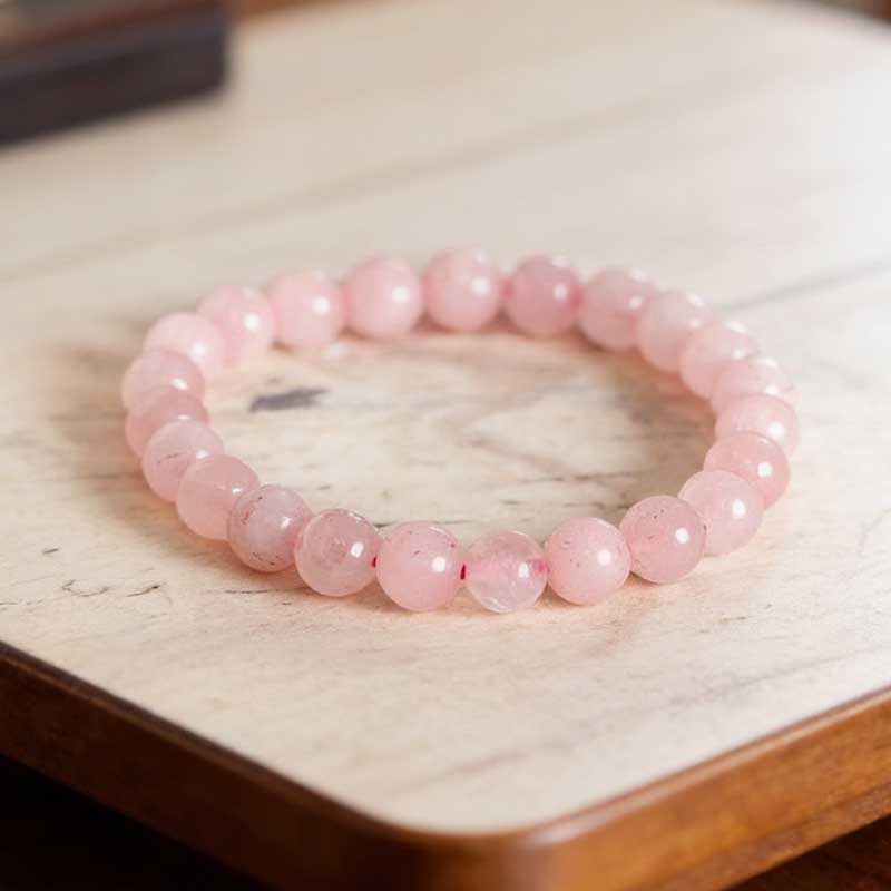 Natural rose quartz bracelet