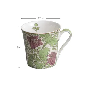 Retro personalizado creativo mar anémona diente de león taza de porcelana hogar tarde té café taza