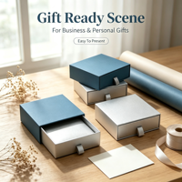 Caja de Regalo Rígida Tipo Cajón para Joyería, Caja de Almacenamiento Extraíble de Papel Mate para Collares, Pendientes y Pequeños Regalos