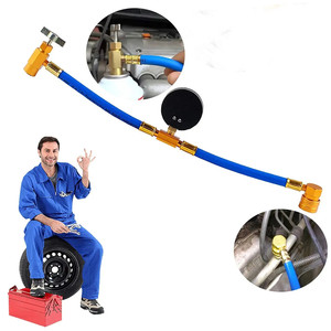 Tuyau de climatisation automobile avec manomètre 1/2 Acme en alliage d'aluminium AL801G50 pour système R134A - Product Image 5