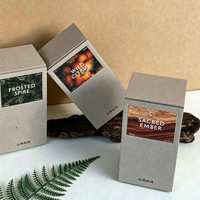 Boîtes d'emballage cosmétiques pour soins de la peau et maquillage, en matériaux recyclés, avec gaufrage de logo personnalisé, pelliculage mat, pour crème et parfum, en carton ondulé