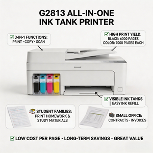 Imprimante tout-en-un avec réservoir d'encre couleur A4, impression, numérisation, 3 en 1, multifonction pour la maison et le bureau - Product Image 2