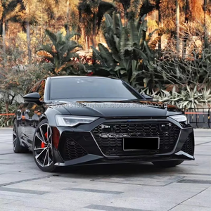 Grille de calandre avant S6 A6 Matériau ABS Grille de pare-chocs en nid d'abeille avant Mise à niveau de la grille de maille RS6 pour Audi A6 S6 Kit de carrosserie 2019-2025 - Product Image 3