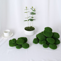 Gazon artificiel en plastique vert, mousse et pierres pour accessoires de photographie, bonsaï, aménagement paysager, décoration murale et ornements.