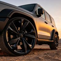 Jantes en alliage forgé noires brillantes à 5 branches en nid d'abeille, avec PCD, ET et CB personnalisés pour véhicules Euro et JDM