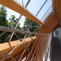SS 304 diamant surélevé rampe de passerelle métal virole corde maille Inox câble Webnet pour la sécurité