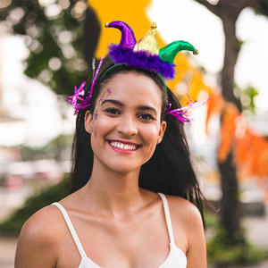 Chapeau de <span class=keywords><strong>Clown</strong></span> Bouffon du Mardi Gras Vert et Or, Accessoire de Cosplay pour Masquerade, Cadeau de Fête pour Halloween et Remise de Diplôme - Product Image 5