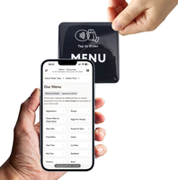 Autocollant de table NFC en acrylique avec logo personnalisé, menu numérique intelligent, étiquette adhésive pour restaurant, café, commande sans contact, plaque imperméable