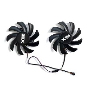 หม้อน้ำ RX580 0.45A FD7010H12S FDC10H12S9-C 4PIN 85มม. DC 12V สำหรับ XFX R9 390/390X <span class=keywords><strong>8G</strong></span> <span class=keywords><strong>RX570</strong></span> RX470 RX580พัดลมการ์ดจอ RS - Product Image 5