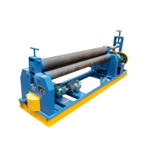 Máquina dobladora de placas de tres rodillos Manual pequeña, hoja de hierro y aluminio, barra de presión de cono de bobinado automático - Product Image 1
