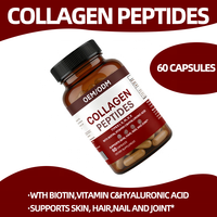 Capsules de peptides de collagène (types I, II, III, V, X) avec biotine, vitamine C et acide hyaluronique - Soutien de la peau, des cheveux, des ongles et des articulations - OEM/ODM