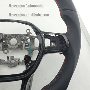 พวงมาลัยหนังเรียบสีแดงลายเส้นด้านบน ดีไซน์โดดเด่น เหมาะสำหรับรถยนต์ฮอนด้า ซีวิค เจนเนอเรชั่นที่ 11 - Product Image 5