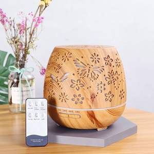 Difusor de Aroma con Acabado Madera de 400ml con Luz LED y Control Remoto, Humidificador para Uso Doméstico y Comercial - Product Image 3