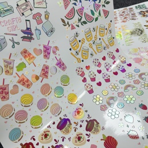 2025 có thể in Holographic Vật liệu UV dtf cup kết thúc tốt đẹp không thấm nước <span class=keywords><strong>3D</strong></span> Holographic Sticker phản quang bạc 16oz Sticker - Product Image 1