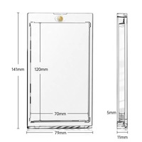 Porte-cartes magnétique 35PT, protection UV à 99 %, étui rigide en acrylique pour cartes de sport, cartes de baseball, cartes à collectionner