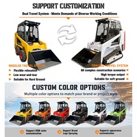 Mini Skid Steer Loader con Cabina Sigillata, Bassa Rumorosità e Telaio di Sicurezza ROPS per Paesaggistica Urbana e Ristrutturazioni Comunitarie - Pronta Consegna