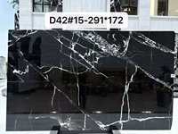 Dalle de marbre Nero Marquina poli, marbre noir naturel, pierre naturelle avec fines veines blanches pour mur, sol et plan de travail