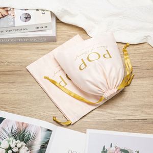 Custom Logo Organic Cotton Canvas Gift Packaging Dust Drawstring Bag - Product Image 4