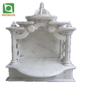 Dini dekoratif beyaz mermer hint tapınağı heykel taş sunak - Product Image 1