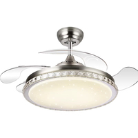 731S moderne 42 "Led ventilateur de plafond lumière et télécommande avec haut-parleur ventilateur de plafond rétractable lumière CE CB maison chambre ventilateur de plafond lampe
