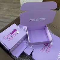 Emballages cosmétiques, boîtes d'expédition roses, boîtes à courrier personnalisées, papier ondulé, coffret cadeau de luxe et ensembles de sacs, emballages pour petites entreprises